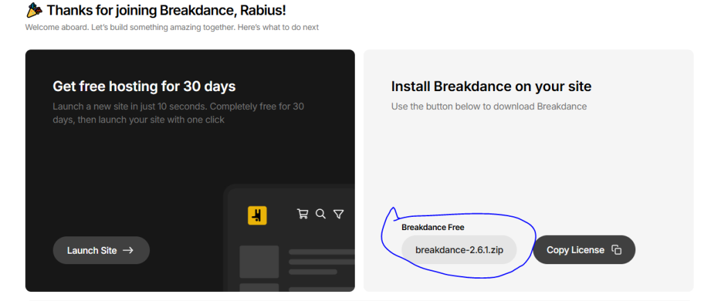 Breakdance Zip download