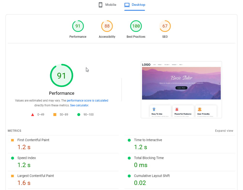 PageSpeed-Insights-Testing-Result-Breakdance