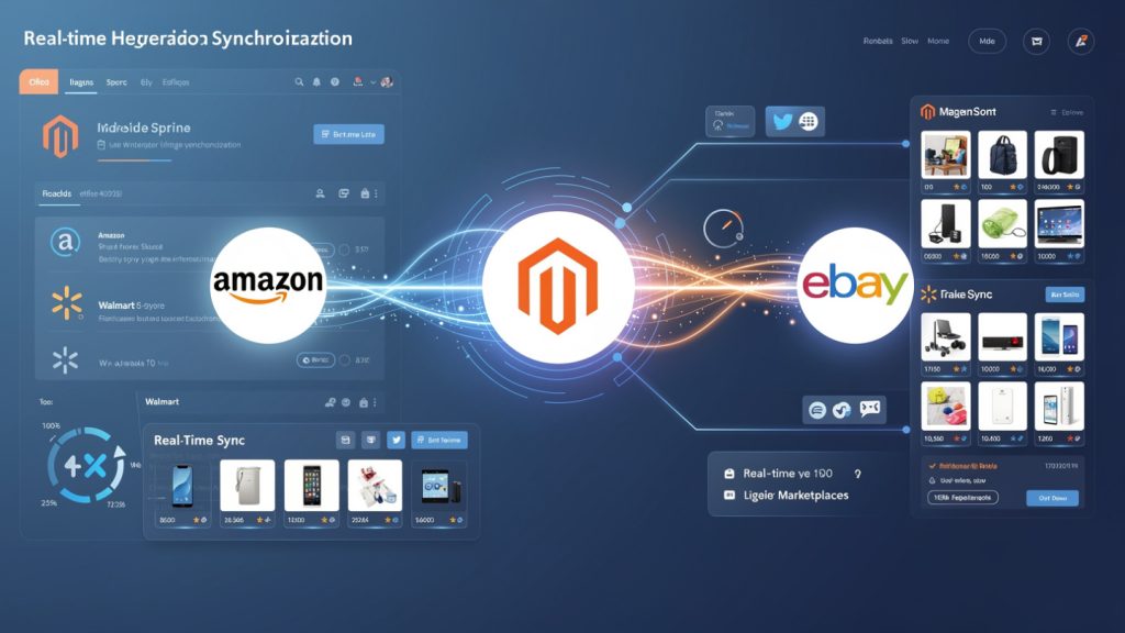 Real-time Magento synchronization with Amazon, Walmart, and eBay marketplaces