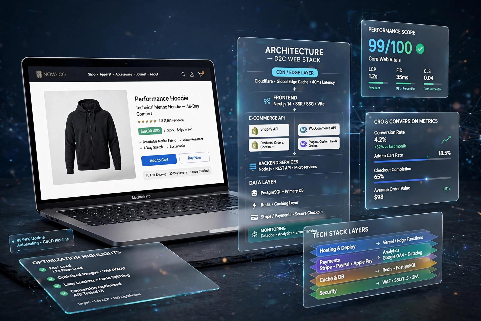 Digital Web Architecture and D2C Store Development by SmartestLancer